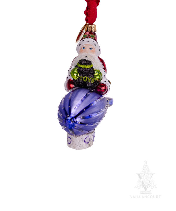 Santa on Zeppelin Ornament