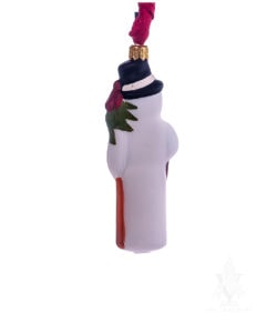 Snowman with Cardinal and Blue Jay