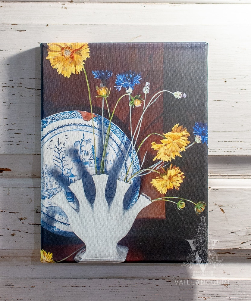 Flowers in Five Finger Vase Print, VFA Nr. VE1202