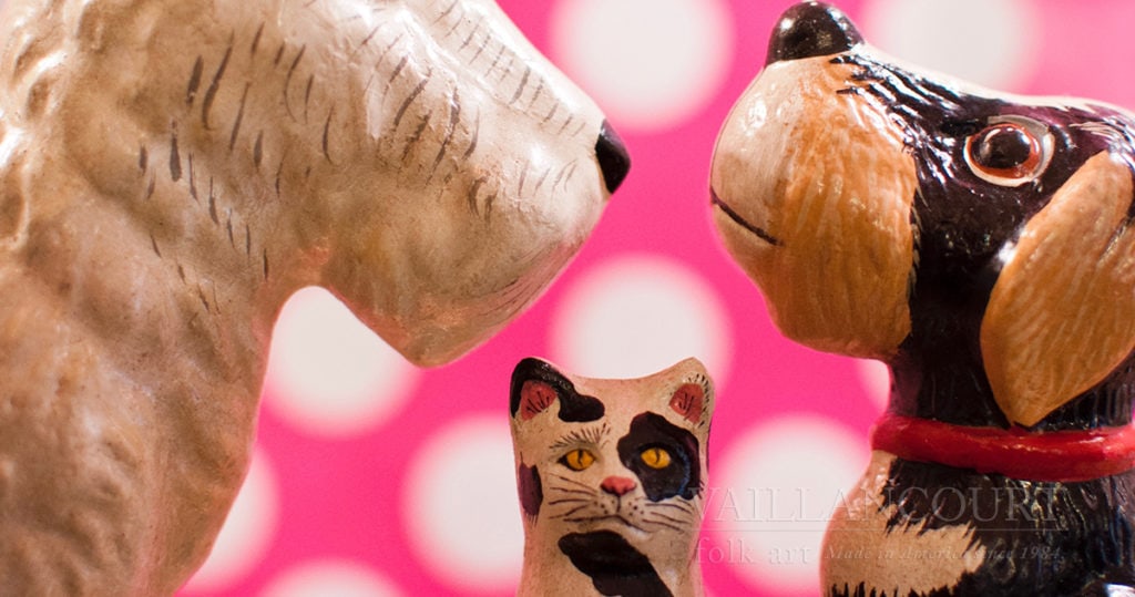 Cats and dogs - figurines, art and photos