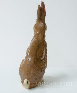 Classic Brown Rabbit with Paw Out Over Basket