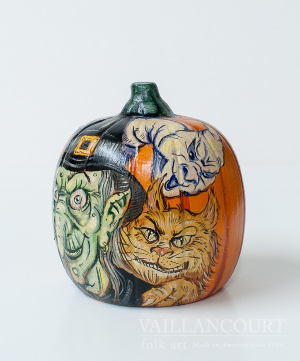 Assorted one-of-a-kind chalkware pumpkins, VFA Nr. 2008-60a
