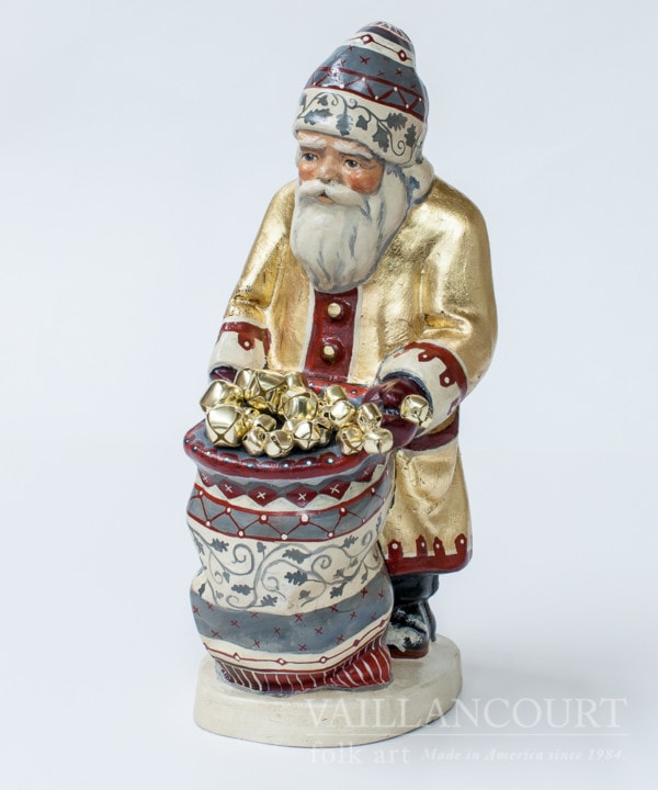 "When A Bell Rings" Gold Coated Father Christmas with Sack of Bells, VFA Nr. 17037