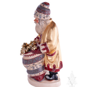 "When A Bell Rings" Gold Coated Father Christmas with Sack of Bells