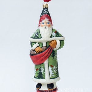 Forest Santa with Pinecones Ornament, VFA Nr. OR17402