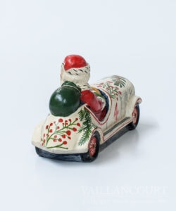 Santa Driving Vintage Car