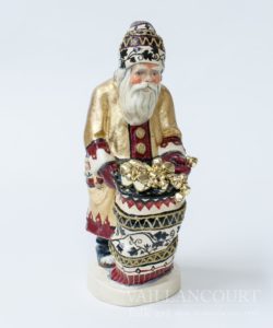 Gold Coated Father Christmas with Dark Sack of Bells, VFA Nr. 17096