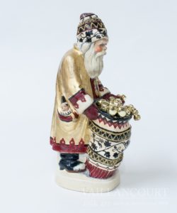 Gold Coated Father Christmas with Dark Sack of Bells