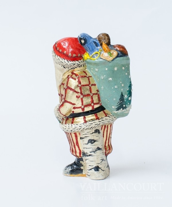 Gold Checked Santa with Sack of Toys, VFA Nr. 17064