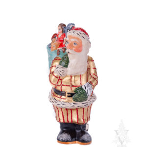 Gold Checked Santa with Sack of Toys