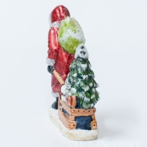 Glimmer Santa Pulling Sled with Tree, VFA Nr. 17069