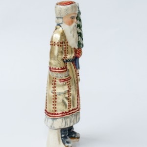 Tall Eastern European Gold Santa with Tree, VFA Nr. 17071