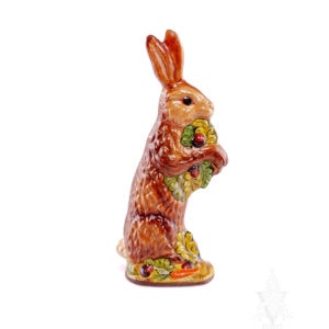 Brown Rabbit with Acorns and Carrots