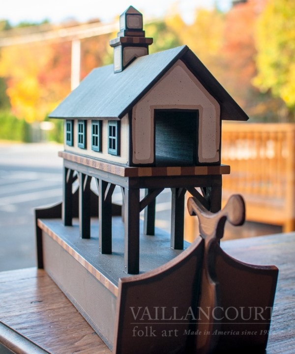 Hand carved Noah's Ark exclusively for Vaillancourt Folk Art by Mo Dallas