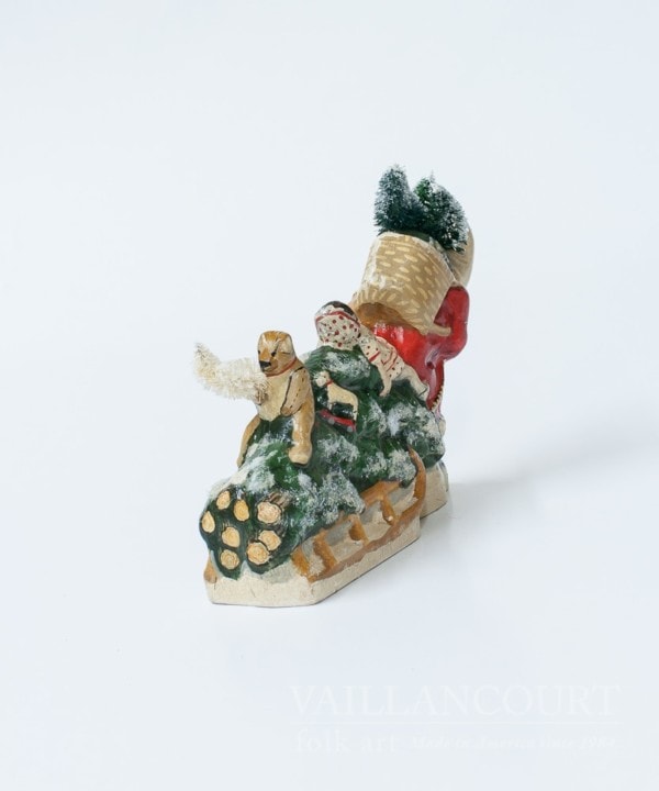 Colonial Father Christmas Pulling Sleigh of Folk Art Toys, VFA Nr. 17083