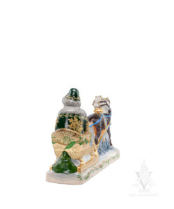 Large Embellished Santa in Golden Sleigh