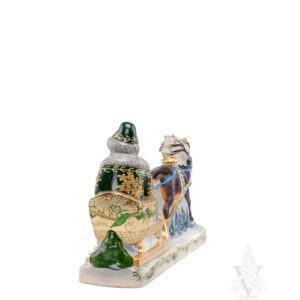 Large Embellished Santa in Golden Sleigh