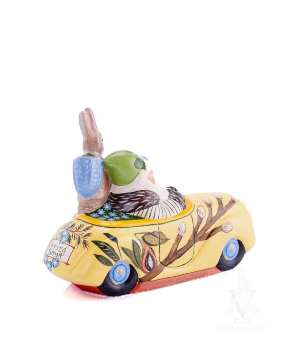 Spring Santa: In Car With Rabbit Passenger