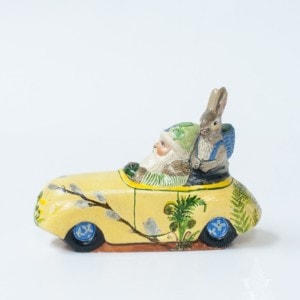 Spring Santa: In Car With Rabbit Passenger, VFA Nr. 18018