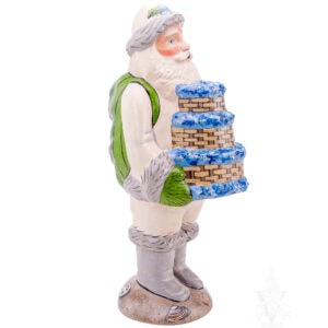 Nantucket Santa With Stacked Baskets of Hydrangeas