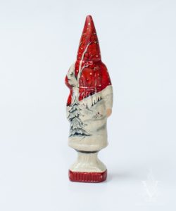 1930's Red And White Village Scene Santa