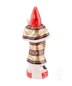 Large Shimmering Gold & Black Santa with Tree