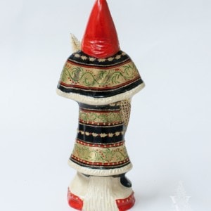 Large Shimmering Gold & Black Santa with Tree, VFA Nr. 18043