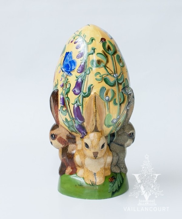 Bunnies and Garden Egg Trompe-L'œil One of a Kind, VFA Nr. 18005