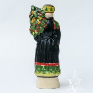 Colonial Santa in With Tree Decorated With Fruit, VFA Nr. 18064
