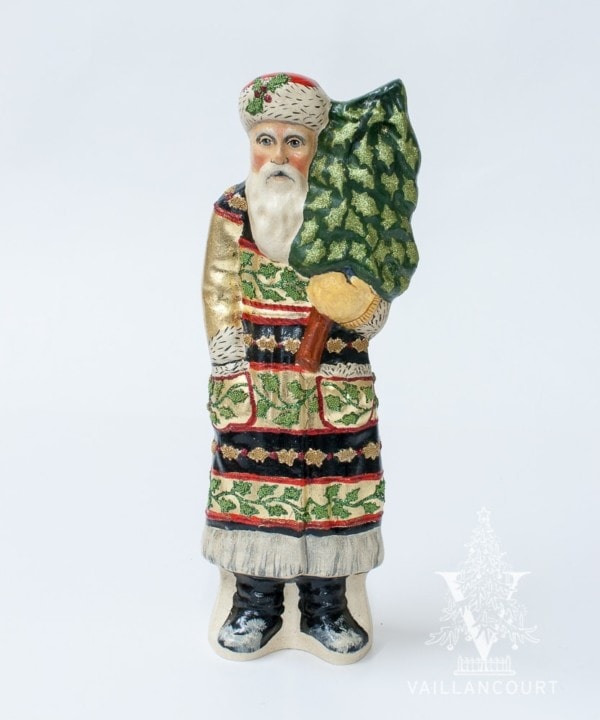 European Santa with Gold and Black Adorned with Gold Beads, VFA Nr. 18069
