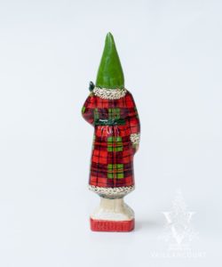 Skinny Flannel Santa with Tree