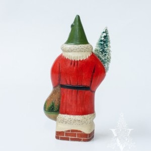 Red Father Christmas with Tree on Chimney Top One of a Kind, VFA Nr. 18086