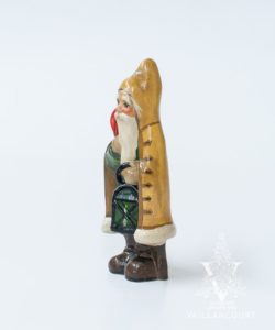 Yellow Father Christmas with Lantern One of a Kind