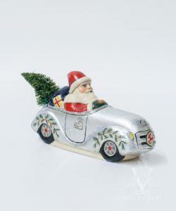 Bloomingdales' Santa in Silver Taxi