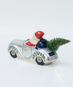 Bloomingdales' Santa in Silver Taxi