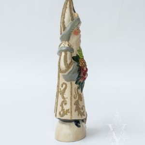 Colonial Santa with Pineapple in White (Hand Beaded Coat), VFA Nr. 19052
