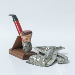 Santa Face Pipe with Stand (One-of-a-Kind with Mould), VFA Nr. 19072