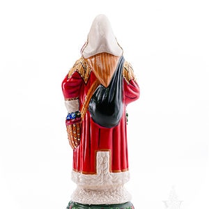 Ornate European Father Christmas with Sack and Tree