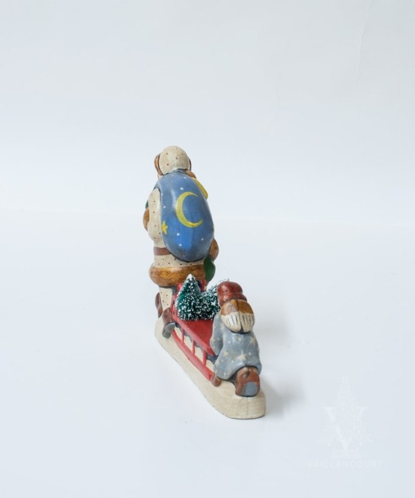 White Father Christmas and Angel Pushing Sled, VFA Nr. 2001-30