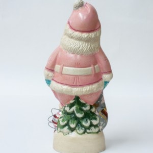 1950's Pink Santa with Shiny Brite Ornaments, VFA Nr. 19095
