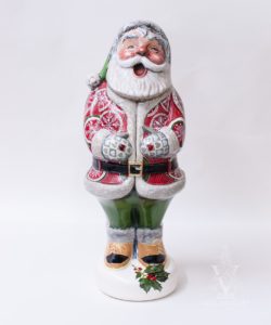 One of a Kind Statement Santa in Zentangle Patterned Coat