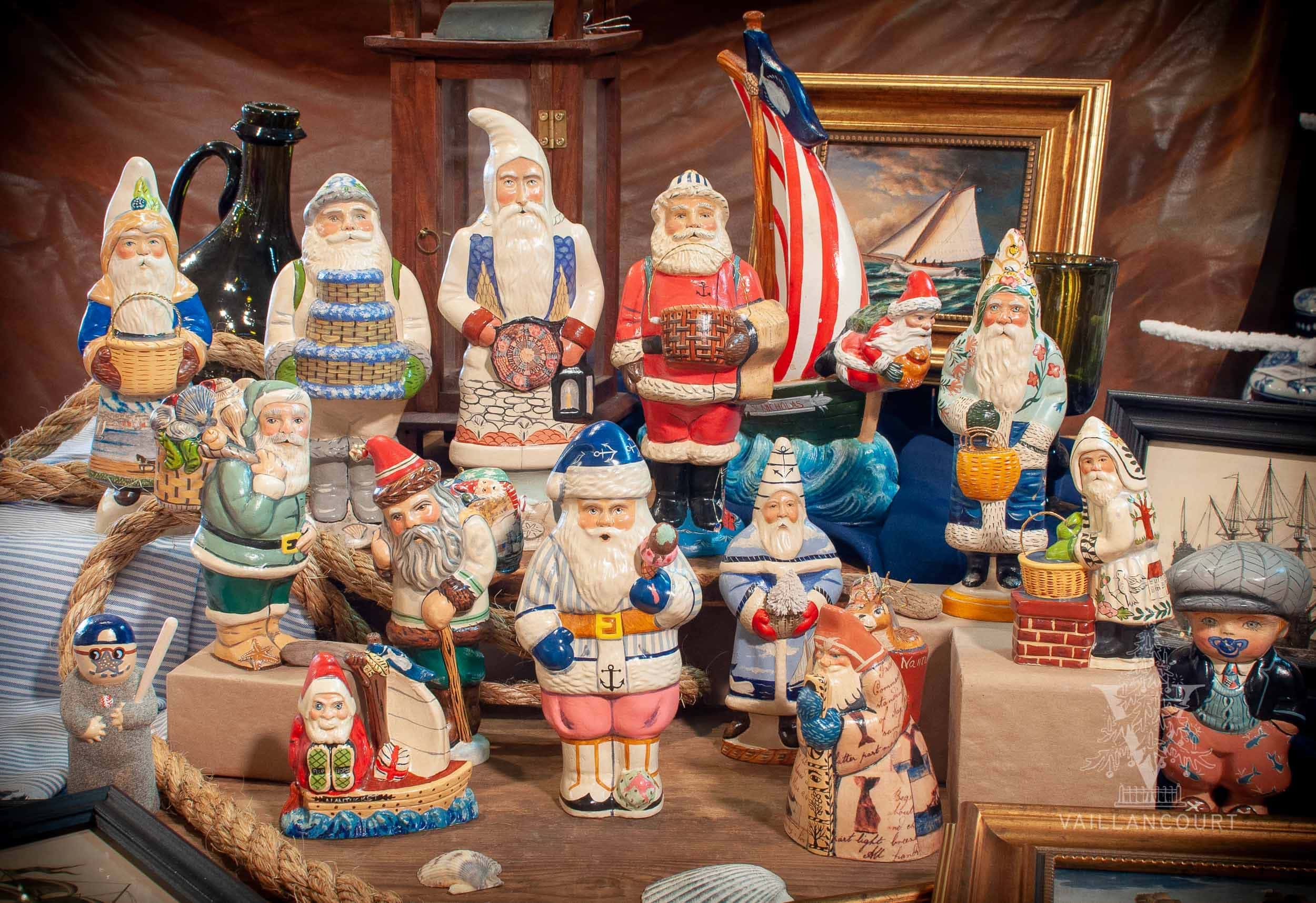 The Chalkware Nantucket Santa Collection