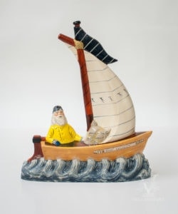 Nautical Fisherman Santa in Sailing Boat