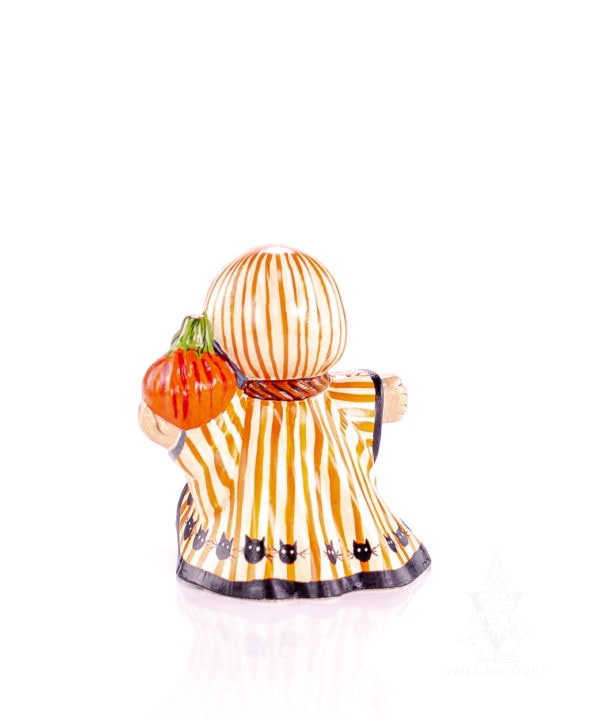 Mini Striped Ghost with Pumpkin