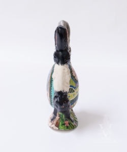 Rabbit Pair Holding Pysanka / Deer Decorated Egg