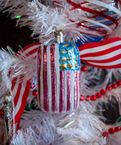 Nostalgic Glass Ornament American Flag