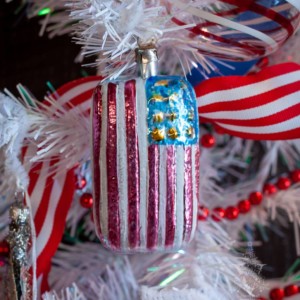 Nostalgic Glass Ornament American Flag