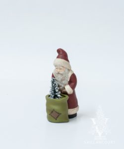 MAROLIN Small Red Santa With Tree in Bag
