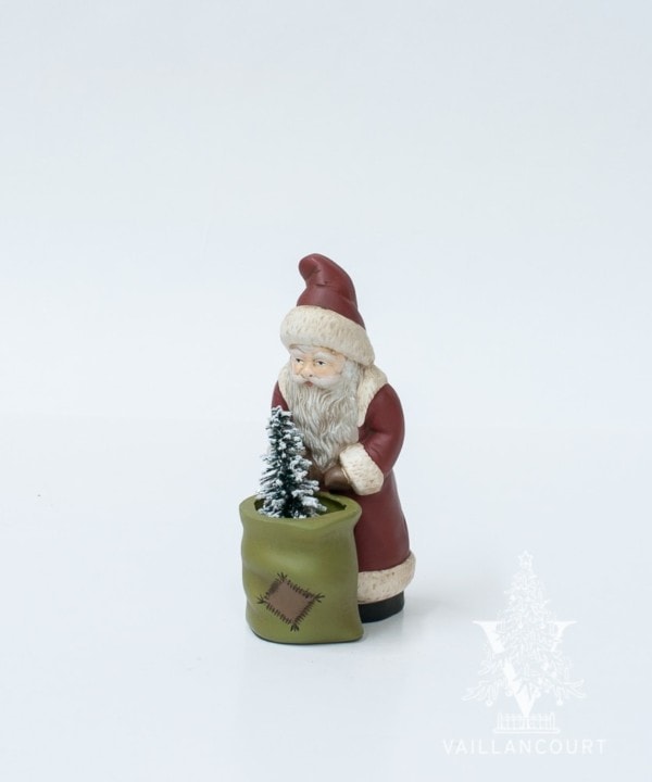 MAROLIN Small Red Santa With Tree in Bag