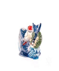 Nautical Santa Riding Nantucket Whale